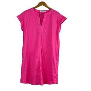 Vineyard Vines Pink Harbor Seersucker Tunic Dress Womens Size Small Beach Resort